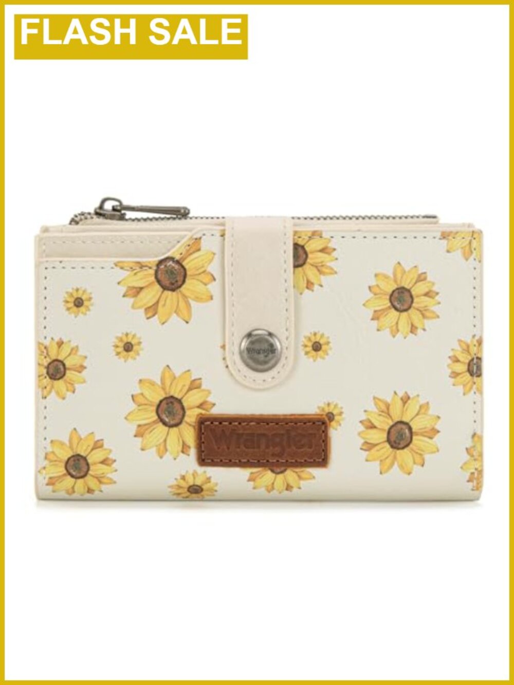 Tri-Fold RFID Blocking Vegan Leather Wallet with Zipper Pocket & ID Window